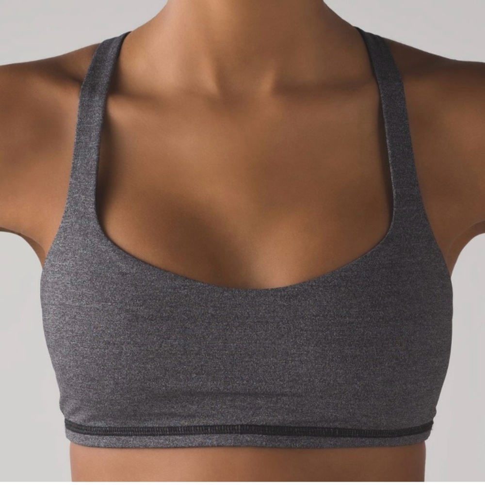 Lululemon Free To Be Bra Heathered Black 8